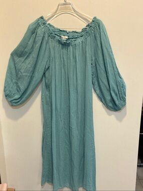 EBERJEY BLUE- GREY TONE GAUZY SUMMER OF LOVE SAVANNAH DRESS
